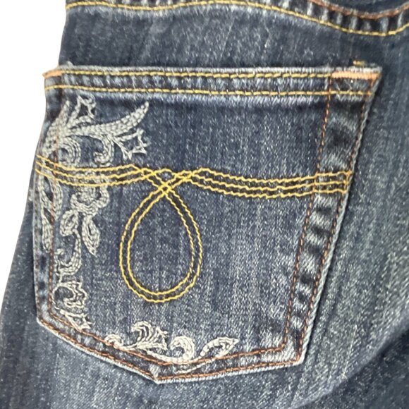 Lucky Brand Women's Skinny Jeans Size 24 Embroidered Pockets Dark Wash Denim - Picture 3 of 11